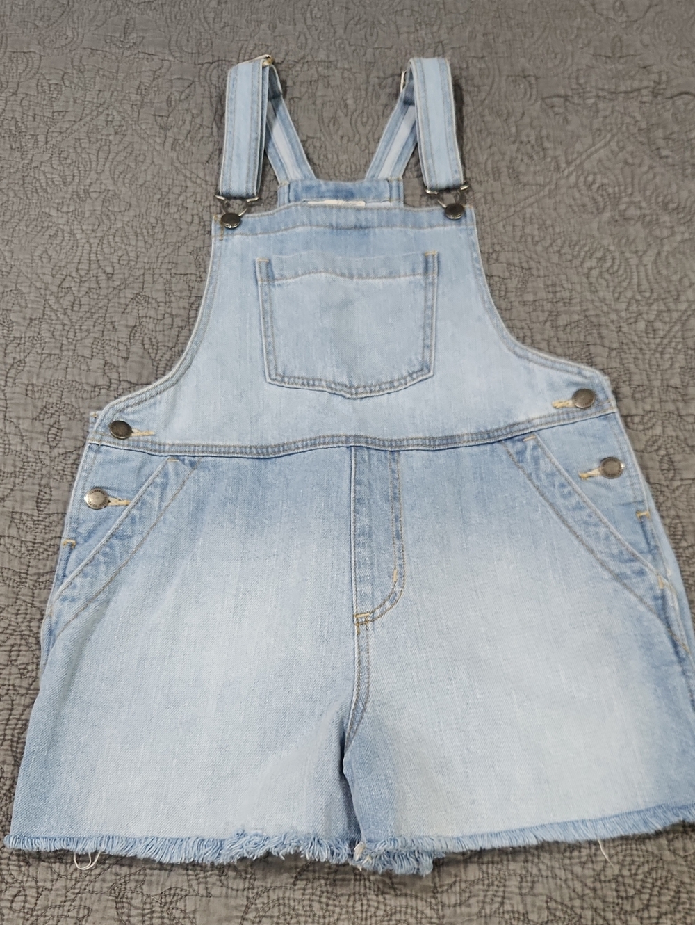 Light Blue Denim Short Overalls
